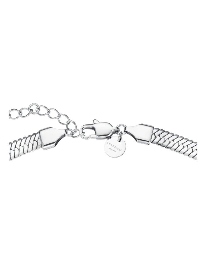 Large Snake Necklace in Silver-Tone