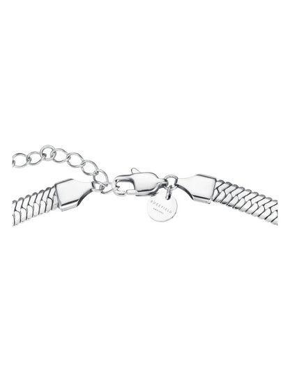 Large Snake Necklace in Silver-Tone