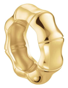 Statement Bamboo Ring in Gold-Tone