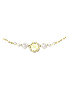 Tiny Pearly Bracelet in Gold