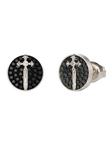 Rebel Knight Stud Earring in Silver