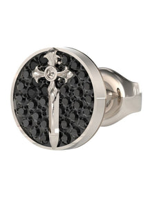Rebel Knight Stud Earring in Silver