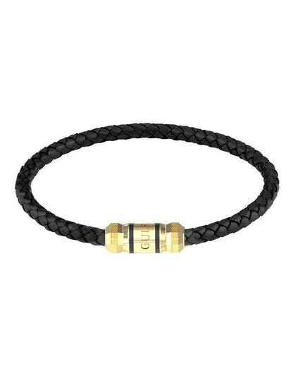 Exagon Leather Bracelet in Gold