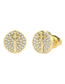 Rebel Knight Stud Earring in Gold