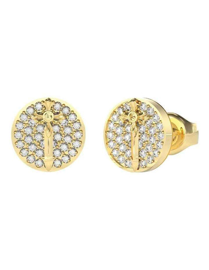 Rebel Knight Stud Earring in Gold