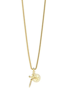 Rebel Knight Necklace in Gold