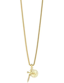 Rebel Knight Necklace in Gold