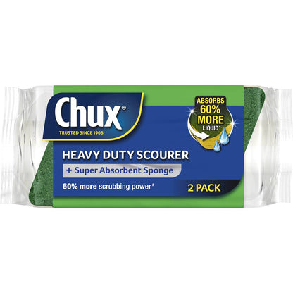 Chux Heavy Duty Scourer Sponge 2 Pack