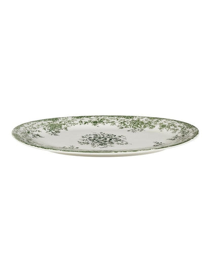 Rosetta Oval Platter 37x25cm Gift Boxed in Antique Green