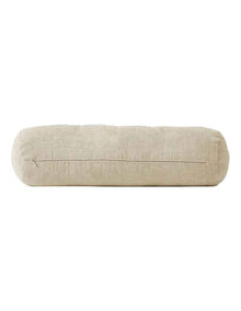 Vintage Linen Fringe Bolster in Natural
