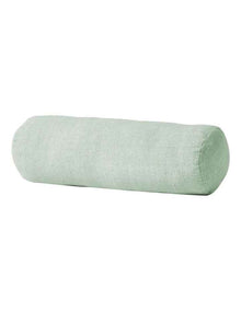 Vintage Linen Fringe Bolster in Sage