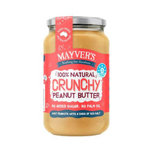 MAYVERS CRUNCHY NATURAL PEANUT BUTTER 375G
