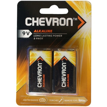 Chevron Alkaline 9v 2 Pack
