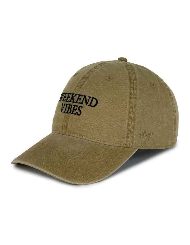 Weekend Vibes Ball Park Cap in Beige