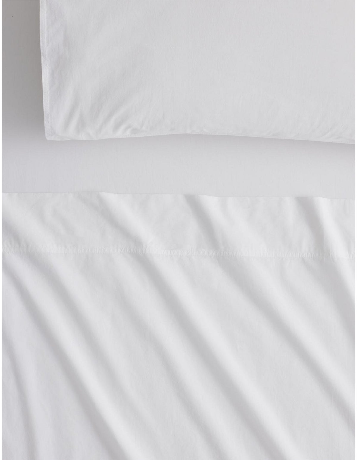BAYLEY WASHED PERCALE DOUBLE SHEET SET IN WHITE