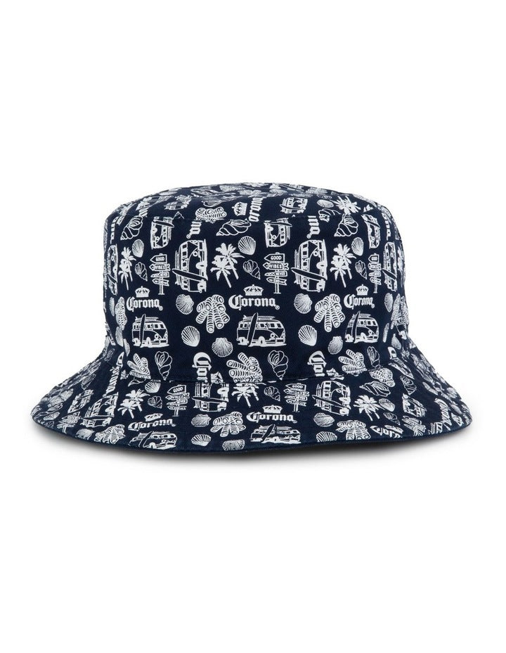 Corona Reversible Kombi Bucket Hat in Blue