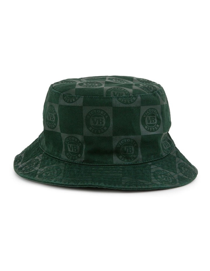 Victoria Bitter Tonal Reversible Bucket Hat in Green