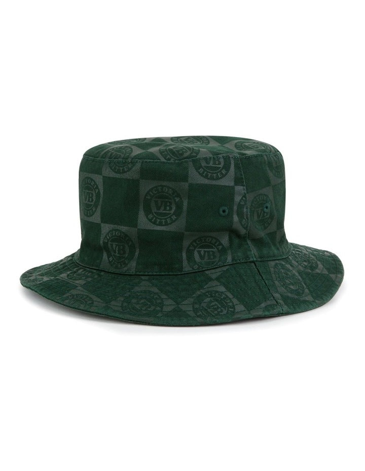 Victoria Bitter Tonal Reversible Bucket Hat in Green