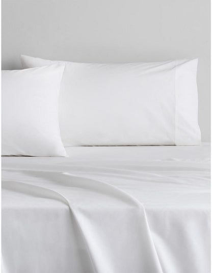 BYREN PERCALE QUEEN FITTED SHEET IN WHITE