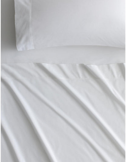 BYREN PERCALE QUEEN FITTED SHEET IN WHITE