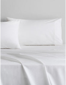 BYREN PERCALE KING FITTED SHEET IN WHITE