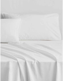 BAYLEY WASHED PERCALE SINGLE SHEET SET IN WHITE
