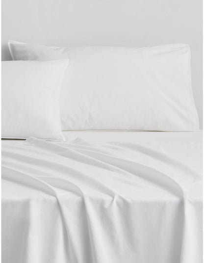 BAYLEY WASHED PERCALE SINGLE SHEET SET IN WHITE