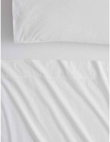 BAYLEY WASHED PERCALE SINGLE SHEET SET IN WHITE