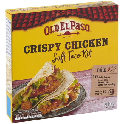Old El Paso Taco Soft Crispy Chicken Dinner Kit Mexican Style 370g