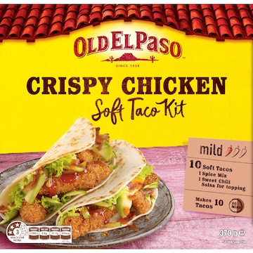 Old El Paso Taco Soft Crispy Chicken Dinner Kit Mexican Style 370g