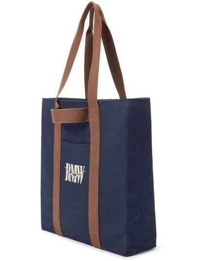 Navy Cotton Canvas Tote Bag