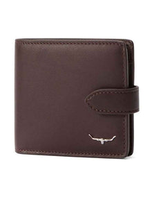 Wallet with pocket and tab in Brown