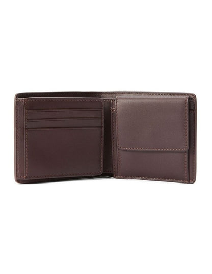 Wallet with pocket and tab in Brown