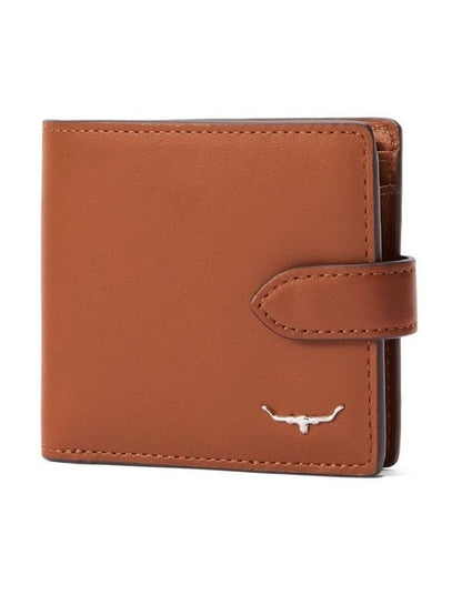 Wallet With Pocket and Tab in Tan