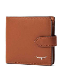 Wallet With Pocket And Tab in Tan