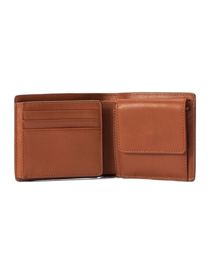 Wallet With Pocket and Tab in Tan
