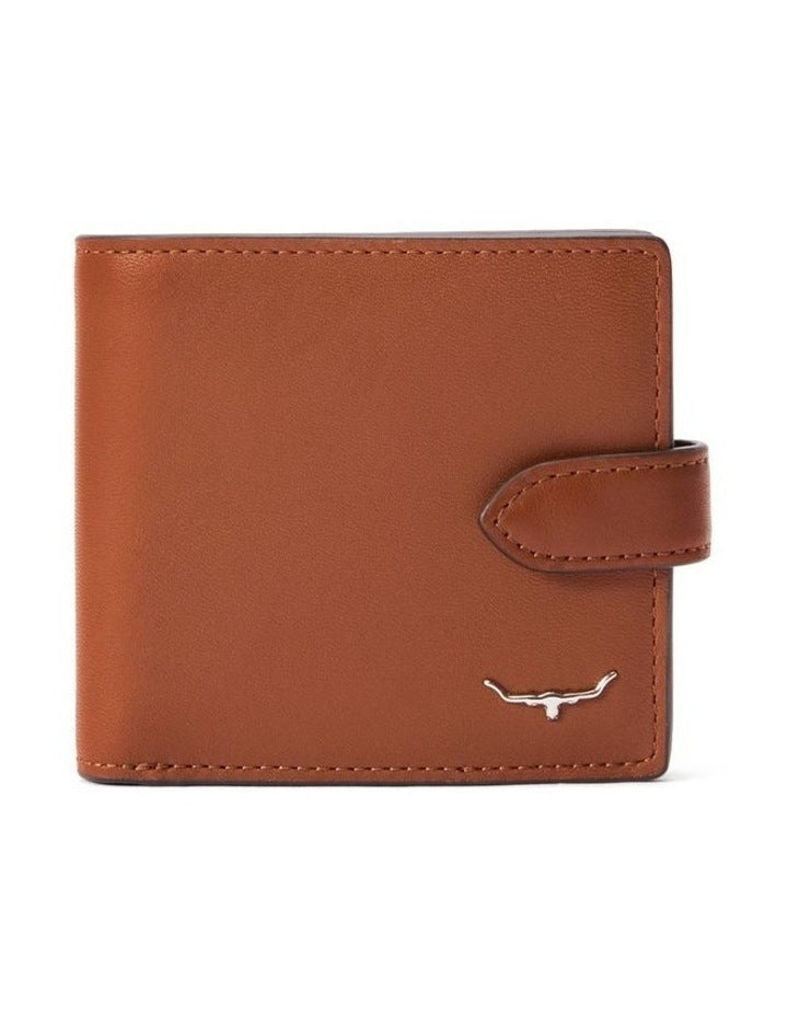 Wallet With Pocket and Tab in Tan