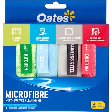 Oates Microfibre Cloth 4 pack