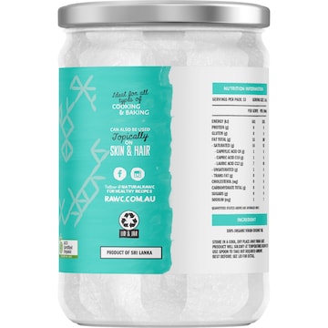 Raw C Organic Coconut Oil 500mL