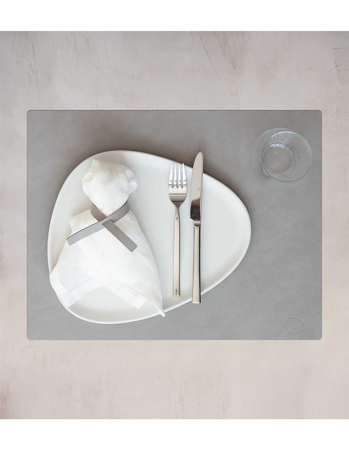 TABLE MAT SQUARE LARGE NUPO LIGHT GREY