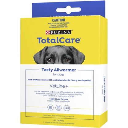Total Care Allwormer For Dogs 4 Pack