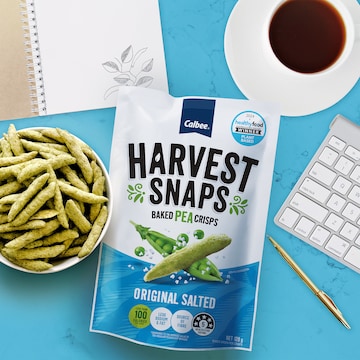 Harvest Snaps Baked Pea Crisps Original Salted 120g