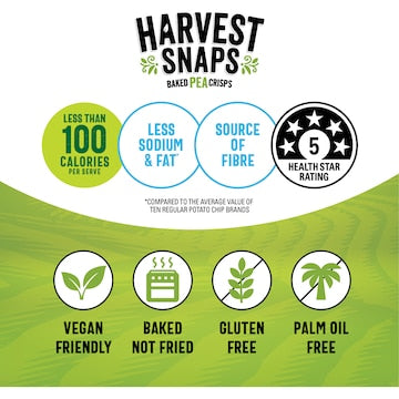 Harvest Snaps Baked Pea Crisps Original Salted 120g
