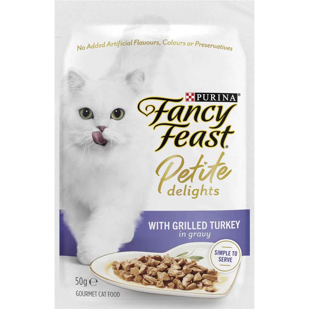 Fancy Feast Petite Delights Grilled Turkey Wet Cat Food 50g