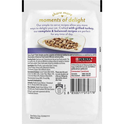 Fancy Feast Petite Delights Grilled Turkey Wet Cat Food 50g