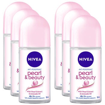 NIVEA Anti Perspirant Roll On Deodorant Pearl And Beauty 12 x 50ml