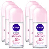 NIVEA Anti Perspirant Roll On Deodorant Pearl And Beauty 12 x 50ml