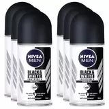 NIVEA Men Anti Perspirant Roll-On Deodorant 12 x 50 ml Black And White