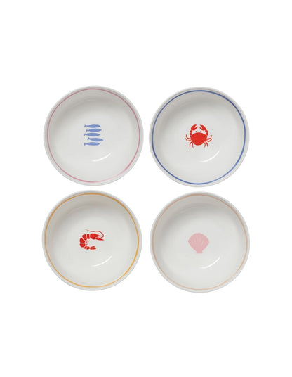Seafood Cereal Bowl Set of 4 Multi