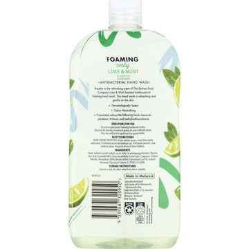The Balnea Body Company Foaming Handwash Zesty Lime & Mint Scented 1L